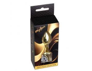 Biżuteria analna MyLove Toys złote serce diament 7 cm