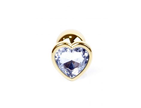 Biżuteria analna MyLove Toys złote serce diament 7 cm - 8