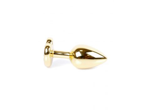 Biżuteria analna MyLove Toys złote serce diament 7 cm - 7