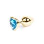 Biżuteria analna MyLove Toys Gold Heart jasnoniebieska 7 cm - 10