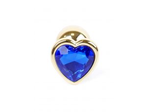 Biżuteria analna MyLove Toys Gold Heart granatowa 7 cm