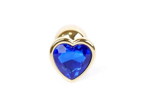 Biżuteria analna MyLove Toys Gold Heart granatowa 7 cm