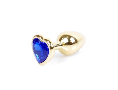 Biżuteria analna MyLove Toys Gold Heart granatowa 7 cm - 6