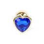 Biżuteria analna MyLove Toys Gold Heart granatowa 7 cm - 2