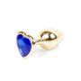 Biżuteria analna MyLove Toys Gold Heart granatowa 7 cm - 7