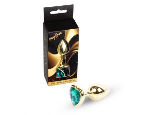 MyLove Toys - Jewellery Gold Heart PLUG- Green