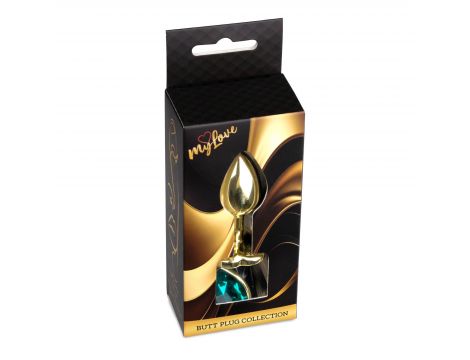 MyLove Toys - Jewellery Gold  Heart PLUG- Green - 2