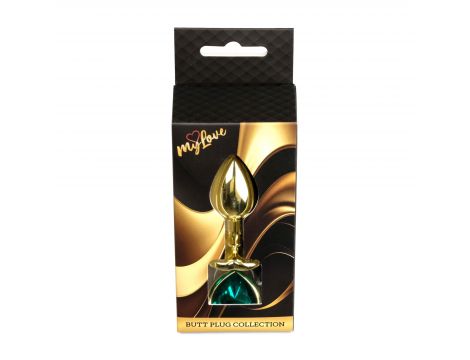 MyLove Toys - Jewellery Gold  Heart PLUG- Green - 7