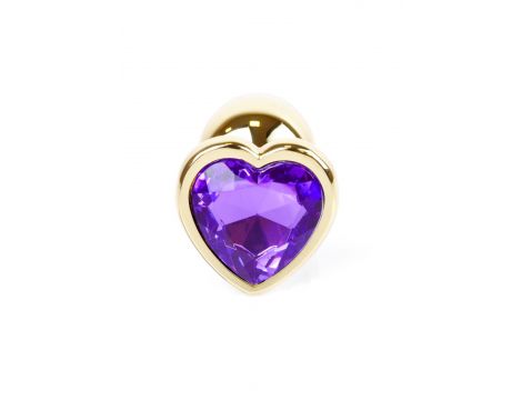 MyLove Toys - Jewellery Gold  Heart PLUG- Purple - 3