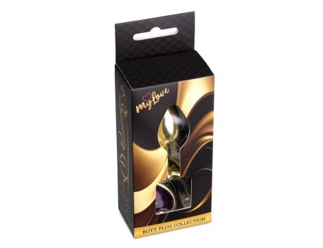 MyLove Toys - Jewellery Gold  Heart PLUG- Purple - 2
