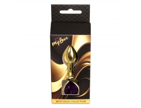 MyLove Toys - Jewellery Gold  Heart PLUG- Purple - 4