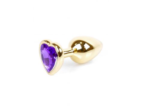 MyLove Toys - Jewellery Gold  Heart PLUG- Purple - 7