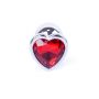 Srebrna biżuteria analna z czerwonym serduszkiem MyLove Toys 7 cm - 5