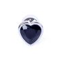 Biżuteria analna srebrna serce MyLove Toys czarna 7 cm - 5