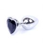 Biżuteria analna srebrna serce MyLove Toys czarna 7 cm - 11