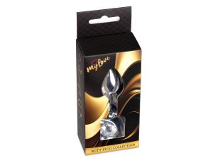 Srebrny korek analny z sercem MyLove Toys 7 cm