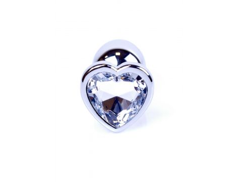 Srebrny korek analny z sercem MyLove Toys 7 cm - 4