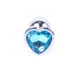 Korek analny srebrny serduszko jasnoniebieski MyLove Toys 7 cm - 4