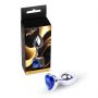 Korek analny srebrny serce MyLove Toys ciemnoniebieski 7 cm - 3