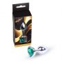 Biżuteria analna srebrna serce zielony MyLove Toys 7 cm - 3