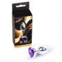 Biżuteria analna srebrna serce MyLove Toys fioletowa 7 cm - 3
