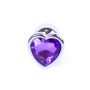 Biżuteria analna srebrna serce MyLove Toys fioletowa 7 cm - 4