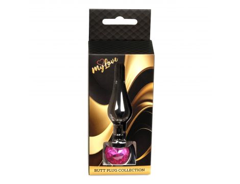 Biżuteria analna stalowa z różowym diamentem MyLove Toys 9,5 cm - 7