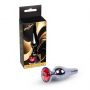 Biżuteria analna stalowa MyLove Toys srebrna czerwona 9.5 cm - 4