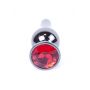 Biżuteria analna stalowa MyLove Toys srebrna czerwona 9.5 cm - 3