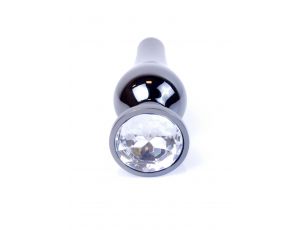 Biżuteria analna stalowa MyLove Toys srebrna z diamencikiem 9.5 cm