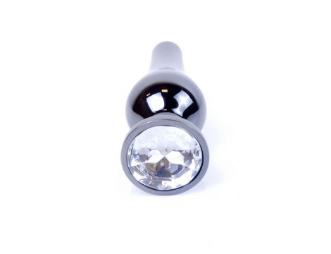 Biżuteria analna stalowa MyLove Toys srebrna z diamencikiem 9.5 cm