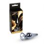 Biżuteria analna stalowa MyLove Toys srebrna z diamencikiem 9.5 cm - 4
