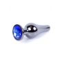 Biżuteria analna stalowa z diamentem MyLove Toys ciemnoniebieska 9,5 cm - 11