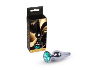 Korek analny stalowy MyLove Toys zielony 9.5 cm