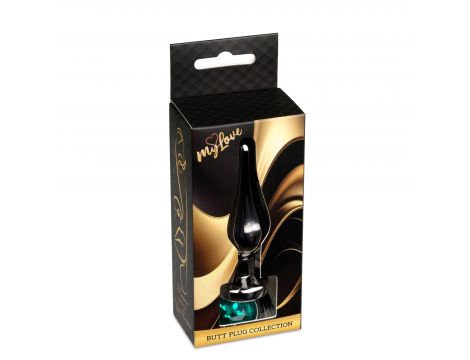 Korek analny stalowy MyLove Toys zielony 9.5 cm - 3