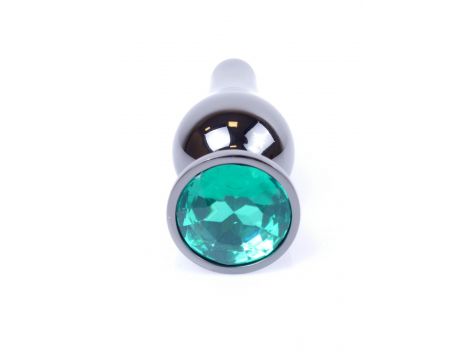 Korek analny stalowy MyLove Toys zielony 9.5 cm - 2