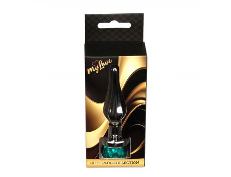 Korek analny stalowy MyLove Toys zielony 9.5 cm - 5