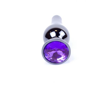 Korek analny ze stali MyLove Toys fioletowy 9,5 cm - 3