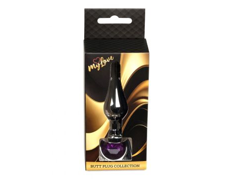 Korek analny ze stali MyLove Toys fioletowy 9,5 cm - 4