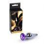 Korek analny ze stali MyLove Toys fioletowy 9,5 cm - 2
