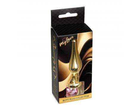 Korek analny różowozłoty z diamentem MyLove Toys 9,5 cm - 4