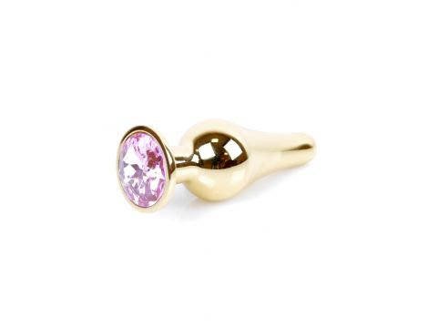 Korek analny różowozłoty z diamentem MyLove Toys 9,5 cm - 9