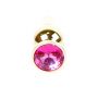 Biżuteria analna stalowa MyLove Toys z diamentem różowa 9,5 cm - 5