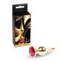 Stalowy korek analny z diamentem MyLove Toys czerwony 9.5 cm - 4