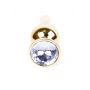 Korek analny stalowy złoty z diamencikiem MyLove Toys 9.5 cm - 3