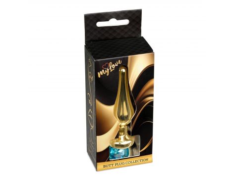 Biżuteria analna ze stali nierdzewnej MyLove Toys jasnoniebieska 9,5 cm - 5