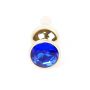 Korek analny stalowy MyLove Toys z diamentem ciemnieniebieski 9,5 cm - 3