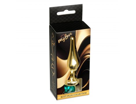 Biżuteria analna MyLove Toys ze stali nierdzewnej zielona 9.5 cm - 5