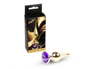 Korek analny diamentowy ze stali MyLove Toys fioletowy 9.5 cm