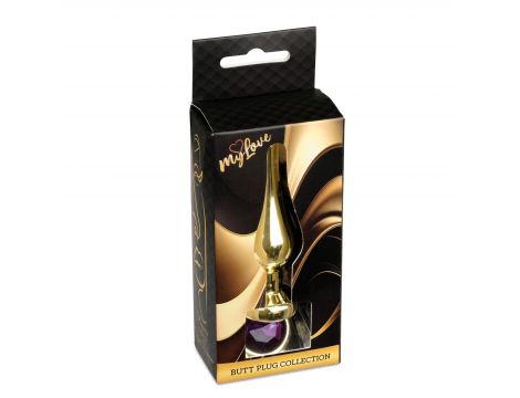 Korek analny diamentowy ze stali MyLove Toys fioletowy 9.5 cm - 2